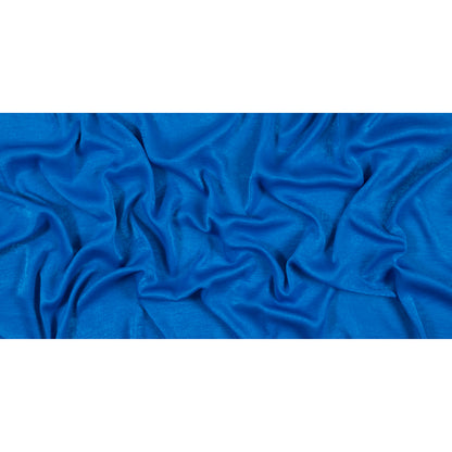 Italian Brilliant Blue Dyed Washed Polyester Dobby Folded