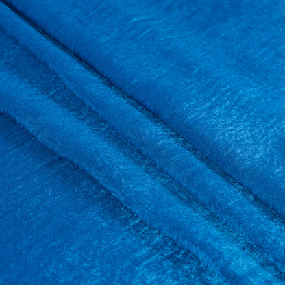 Italian Brilliant Blue Dyed Washed Polyester Dobby Detail