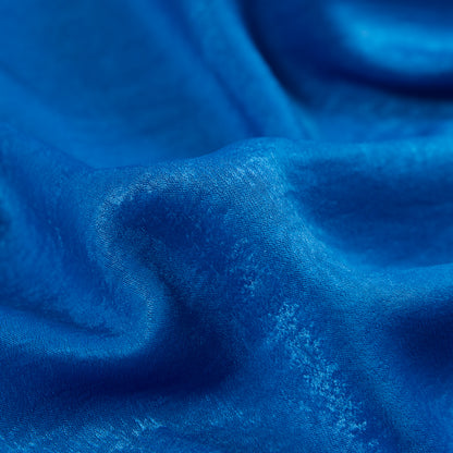 Italian Brilliant Blue Dyed Washed Polyester Dobby Full