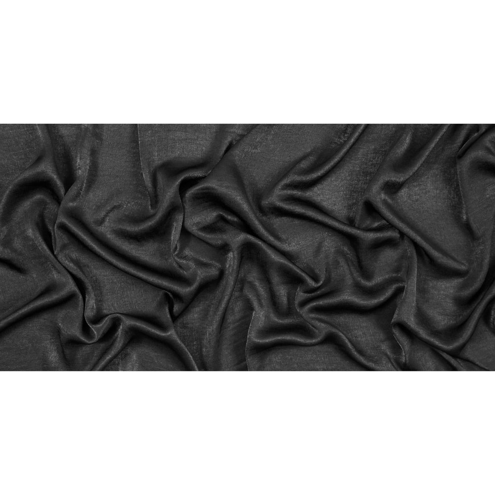 Italian Black Dyed Washed Polyester Dobby Folded