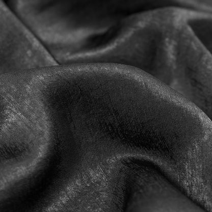 Italian Black Dyed Washed Polyester Dobby Full