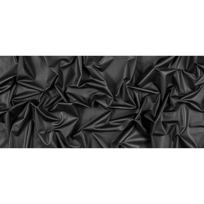 Italian Black Stretch Matte Pleather - Folded