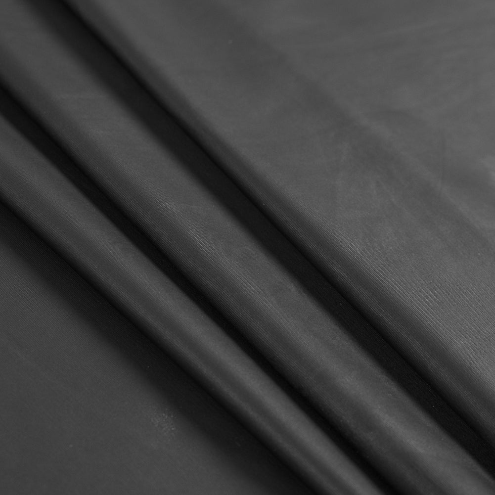 Italian Black Stretch Matte Pleather - Detail