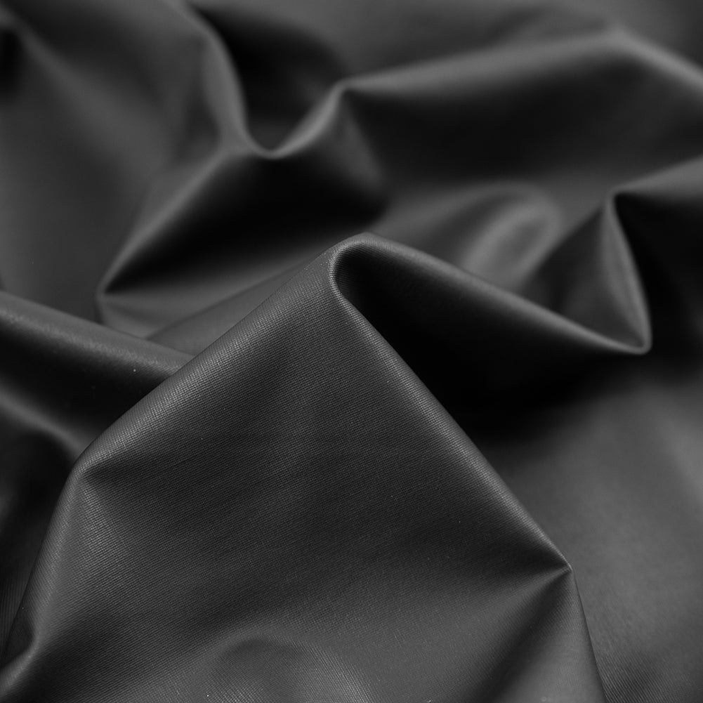 Italian Black Stretch Matte Pleather - Full
