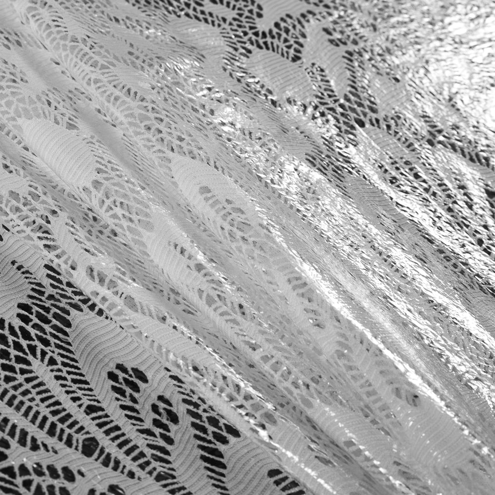 Italian White Laminated Lace - Detail
