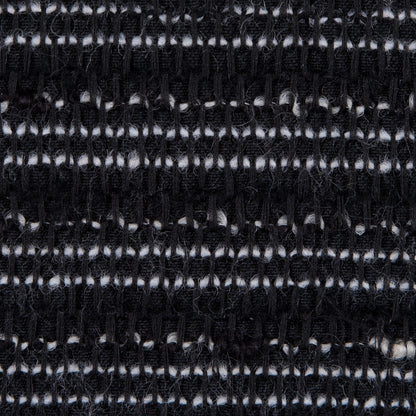 Black and White Striped Novelty Woven Detail