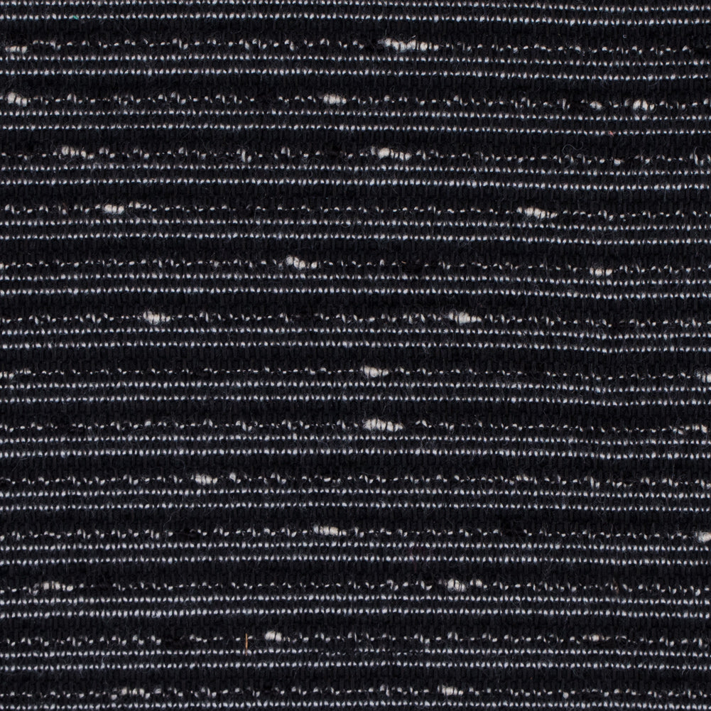 Black and White Striped Novelty Woven