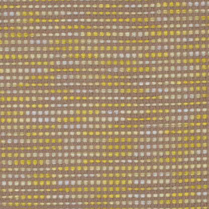 Beige and Yellow Blended Cotton Woven