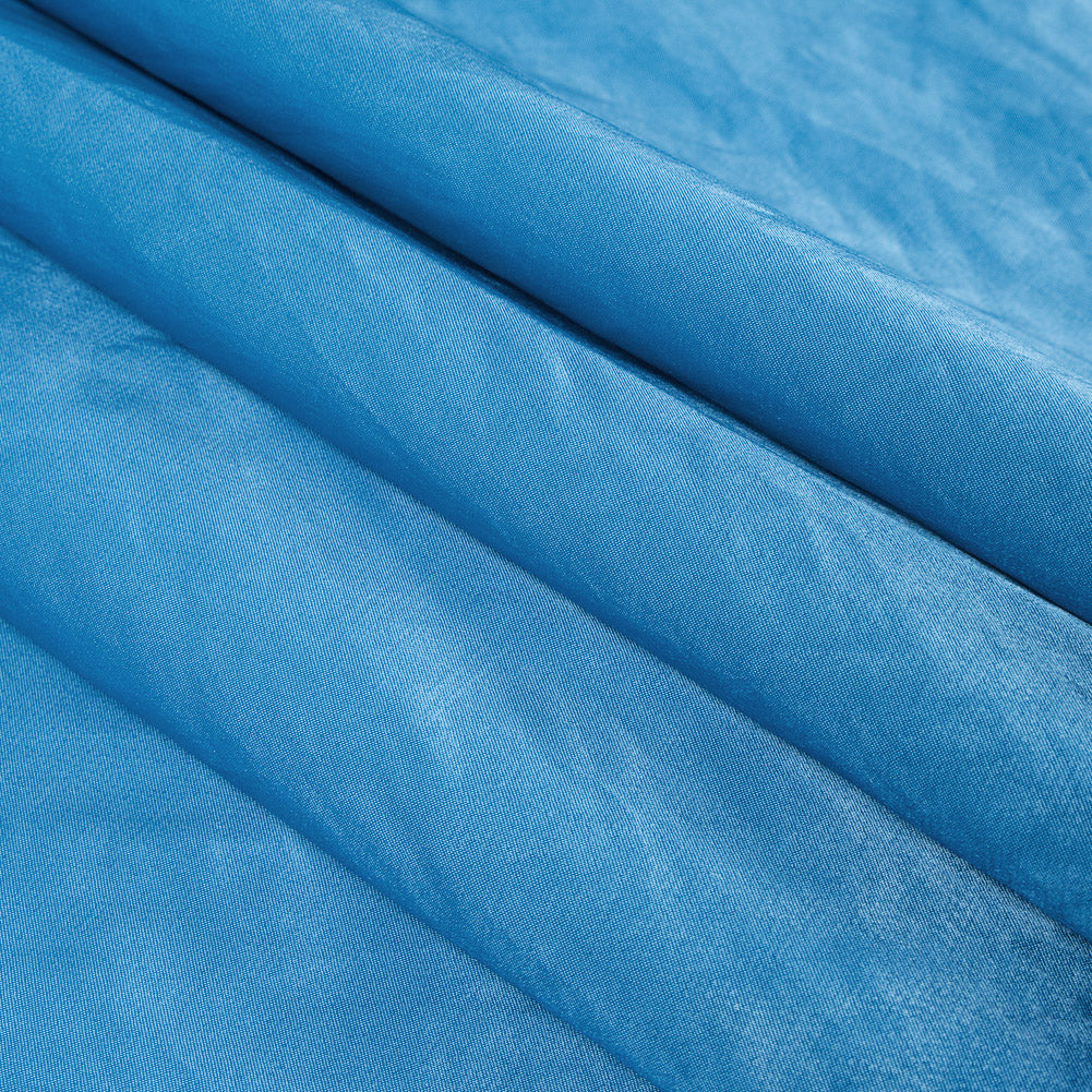 Blue Atoll Blended Polyester Satin Folded