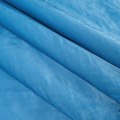 Blue Atoll Blended Polyester Satin Folded