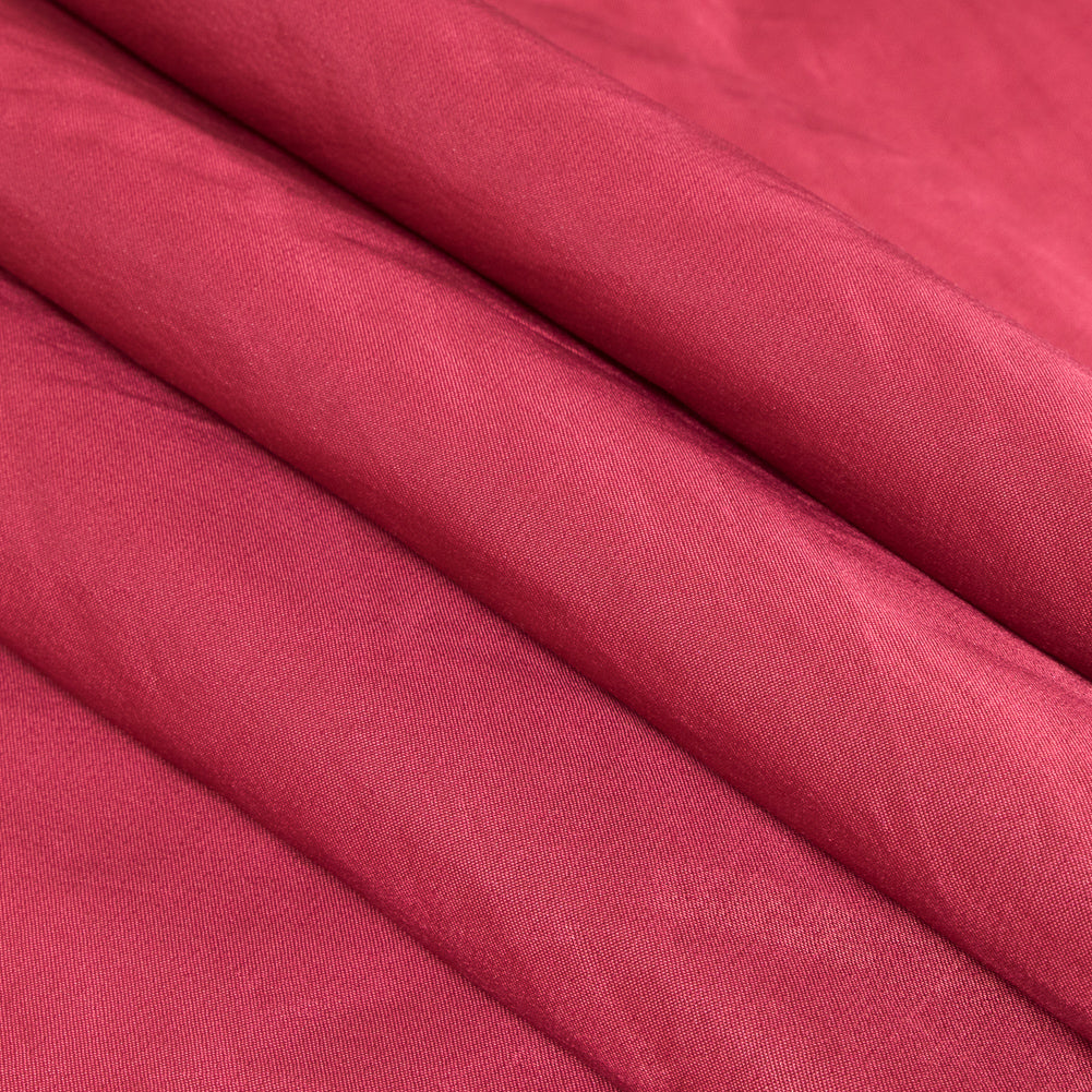 Cranberry Red Blended Polyester Satin - Folded