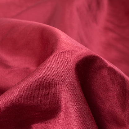 Cranberry Red Blended Polyester Satin - Detail