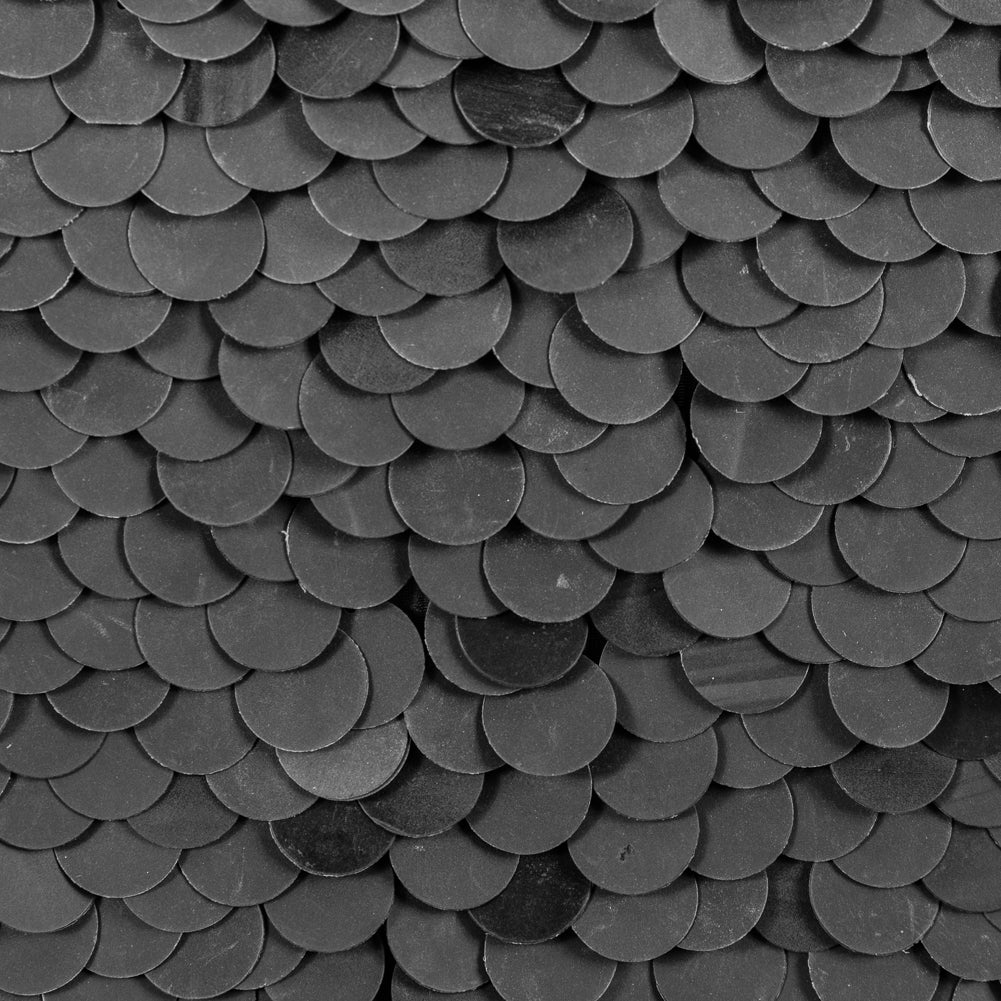 Phillip Lim Black Paillette Sequins on a Crinkled Silk Georgette - Detail