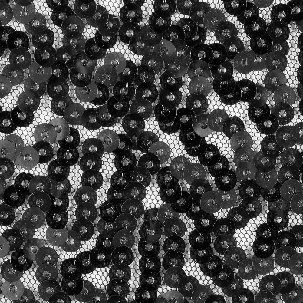 Phillip Lim Black All Over Sequins on a Stretch Netting Detail