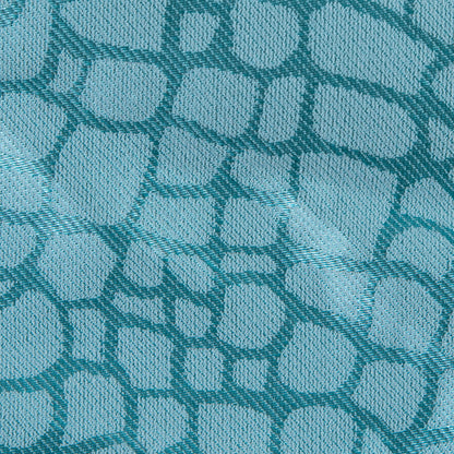 Nicole Miller Luminous Blue Turquoise Pattern Medley Stretch Twill Detail
