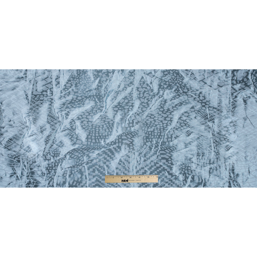 Nicole Miller Luminous Blue Glass Pattern Medley Stretch Twill Full