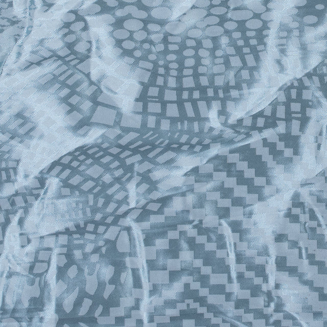 Nicole Miller Luminous Blue Glass Pattern Medley Stretch Twill