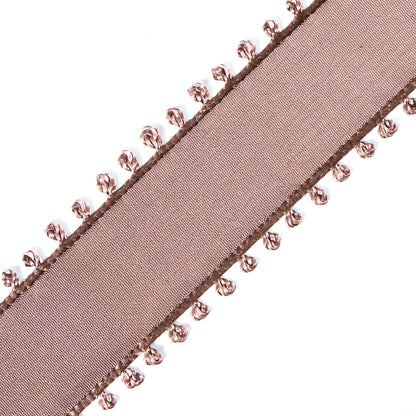 Vintage Coffee Picot Edged Ribbon Detail
