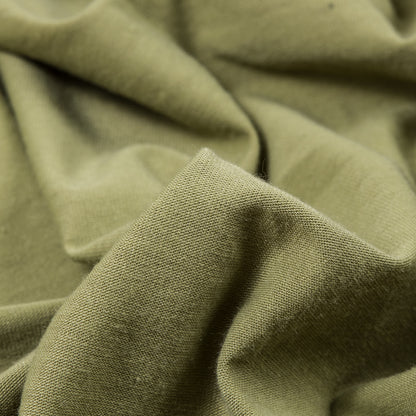 Spinach Green Stretch Polyester Jersey Detail