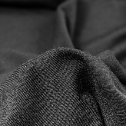 Black Stretch Polyester Jersey - Detail