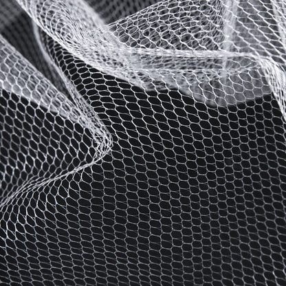 Ivory Hexagon Nylon Net Tulle Detail
