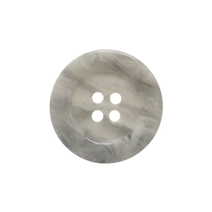 White Marbleized Plastic Button - 36L/23mm