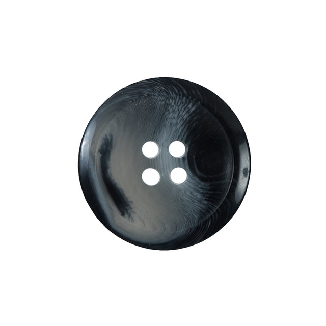 Dark Navy and Beige Plastic Button - 36L/22mm