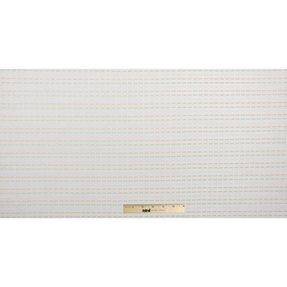 Embroidered Stripes on an Ivory Cotton Woven - Full