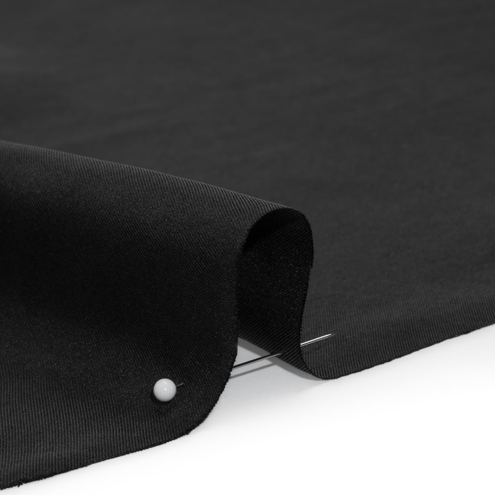 Washed Silk Twill 18mm - Black Folded