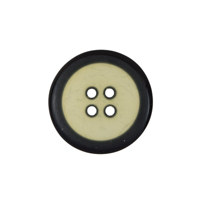 Oasis Green and Black 4-Hole Plastic Button - 36L/23mm Detail