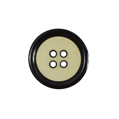Oasis Green and Black 4-Hole Plastic Button - 36L/23mm