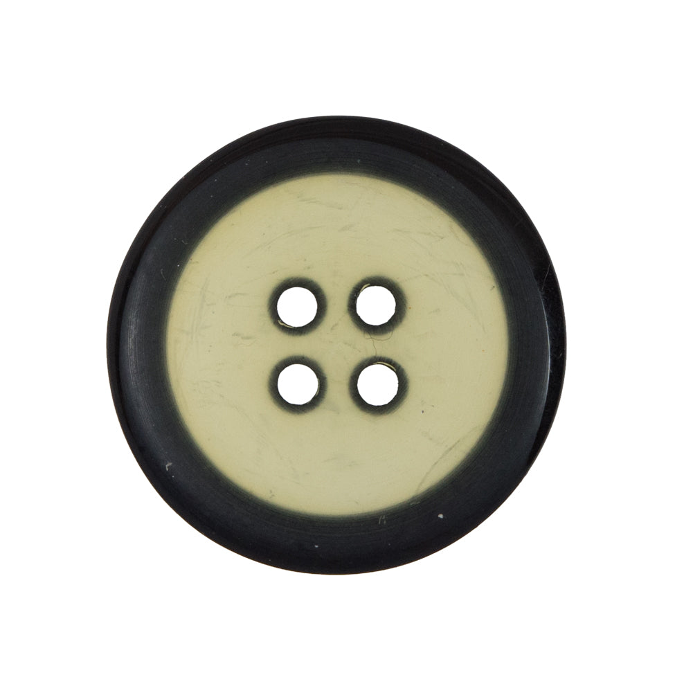 Oasis Green and Black 4-Hole Plastic Button - 44L/28mm Detail