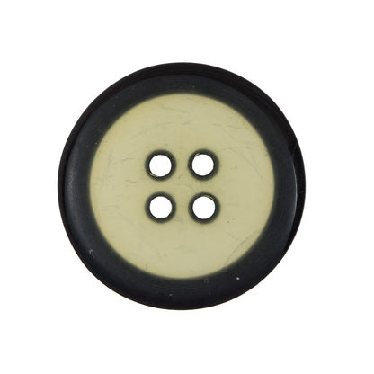 Oasis Green and Black 4-Hole Plastic Button - 44L/28mm Detail