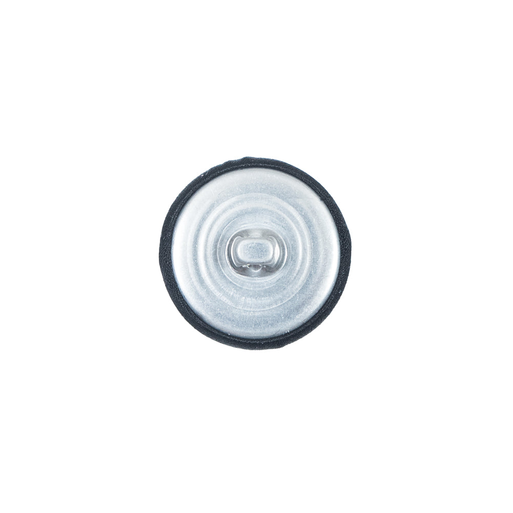 Black Silk Covered Button - 24L/15mm Detail