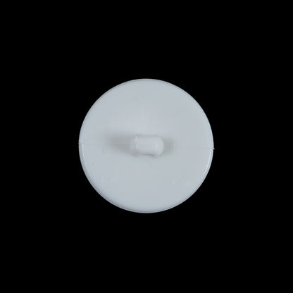 White Plastic Gem Shank-Back Button - 32L/20mm Detail