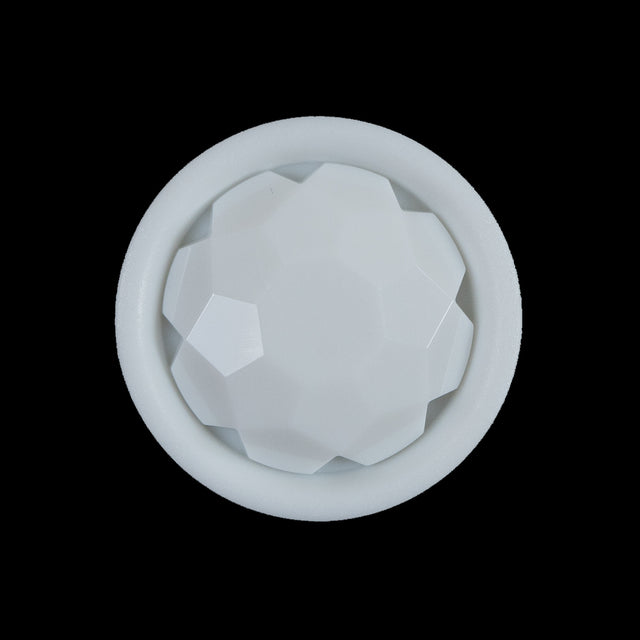 White Plastic Gem Shank-Back Button - 40L/25.5mm