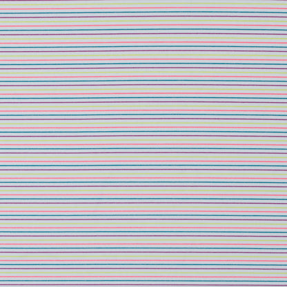 White and Multicolor Striped Wicking Jersey