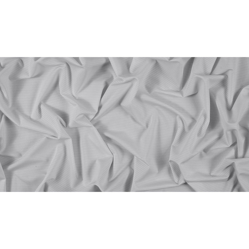 White Lurex Striped Wicking Jersey - Folded