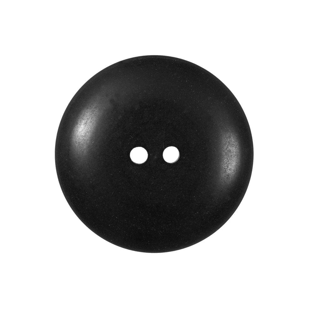 Black Plastic 2 Hole Button - 40L/25.5mm Detail