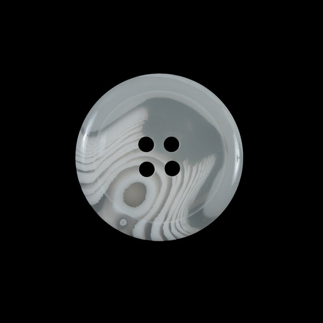 Off-White Translucent Four-Hole Button - 40L/25.5mm