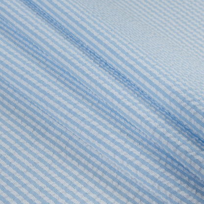 Dewey Light Blue Candy Striped Seersucker