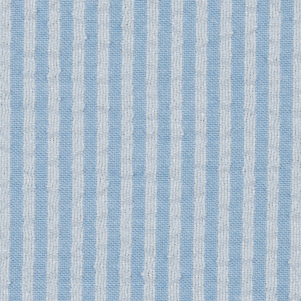 Dewey Light Blue Candy Striped Seersucker - Detail