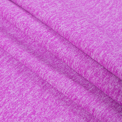 Heathered Neon Fuchsia Stretch Polyester Jersey - Folded