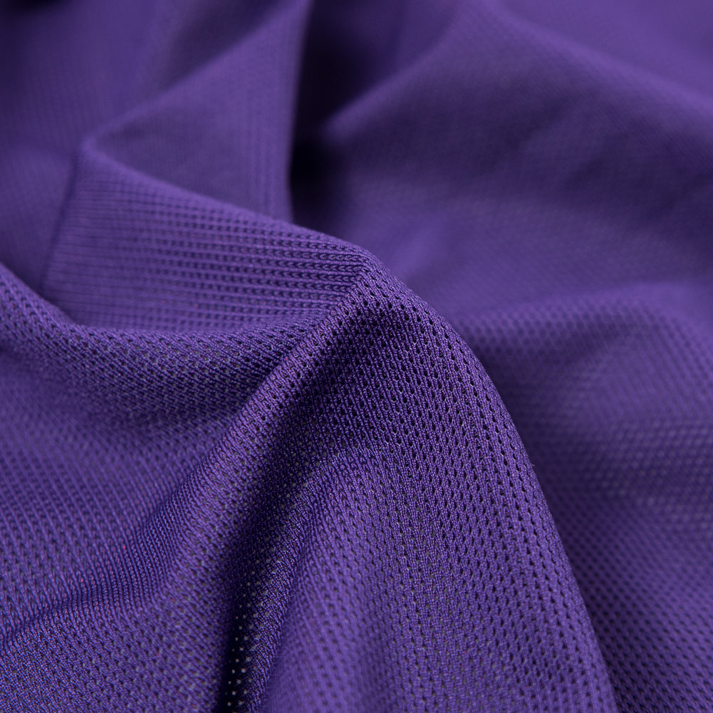 Black Purple Stretch Mesh with Wicking Capabilities Detail
