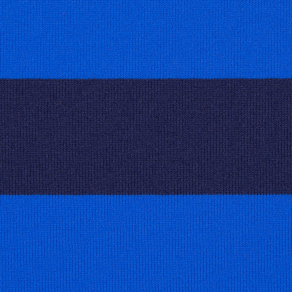 Electric Blue Awning Striped Stretch Eclon Jersey Detail