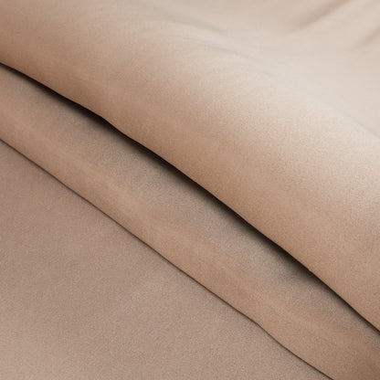 Tan and White Two-Tone Double Duchesse Satin Detail