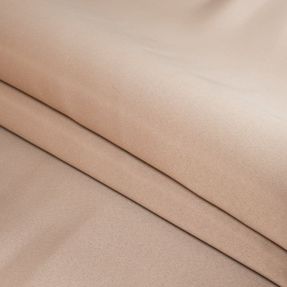 Brown and Tan Two-Tone Double Duchesse Satin - Detail