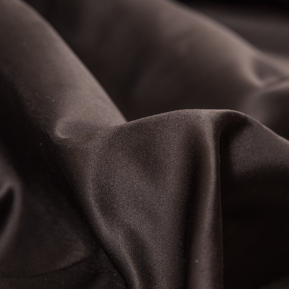Brown and Navy Two-Tone Double Duchesse Satin Detail