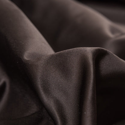 Brown and Navy Two-Tone Double Duchesse Satin Detail