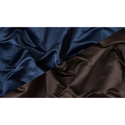 Brown and Navy Two-Tone Double Duchesse Satin Full